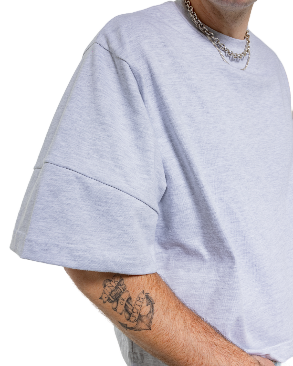 EVERGREEN TRIPLE ARM BOXY TEE — 5
