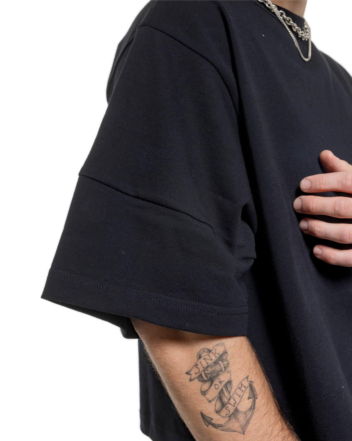 EVERGREEN TRIPLE ARM BOXY TEE — 3