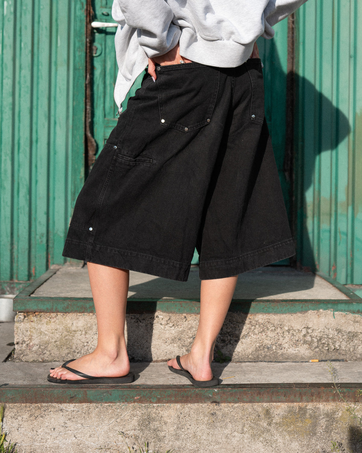 DOUBLE KNEE BOTTLE JORTS — 4