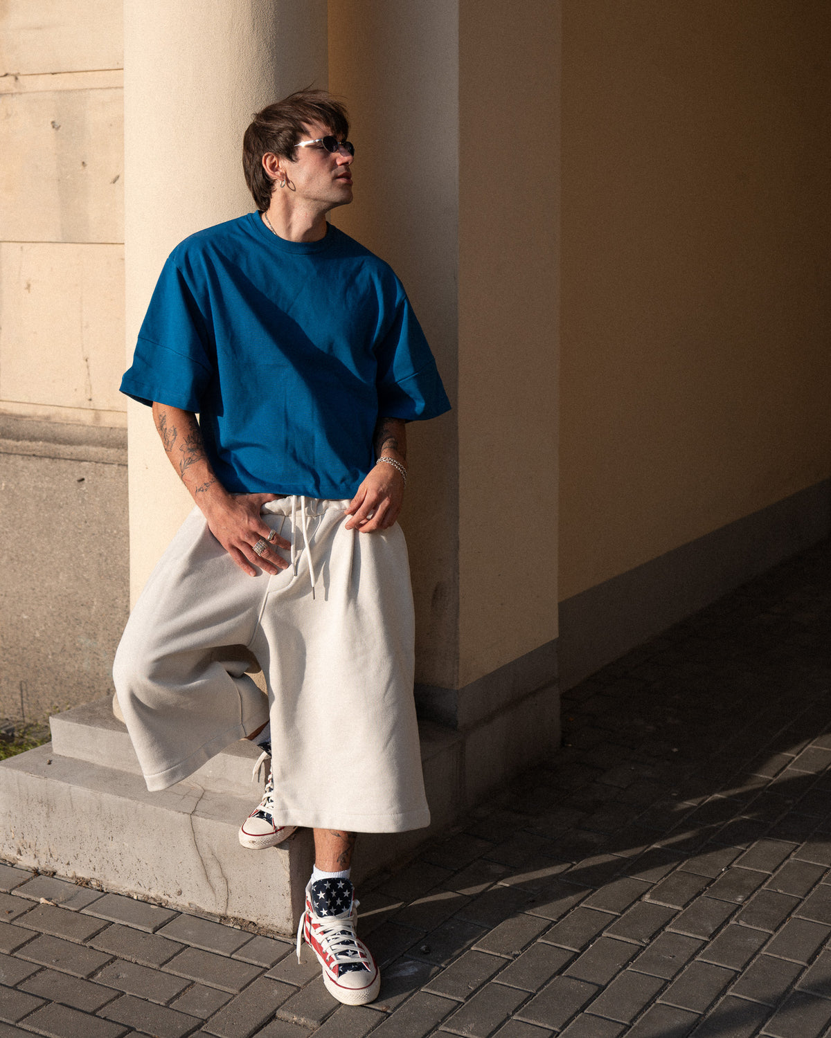 EVERGREEN TRIPLE ARM BOXY TEE — 6
