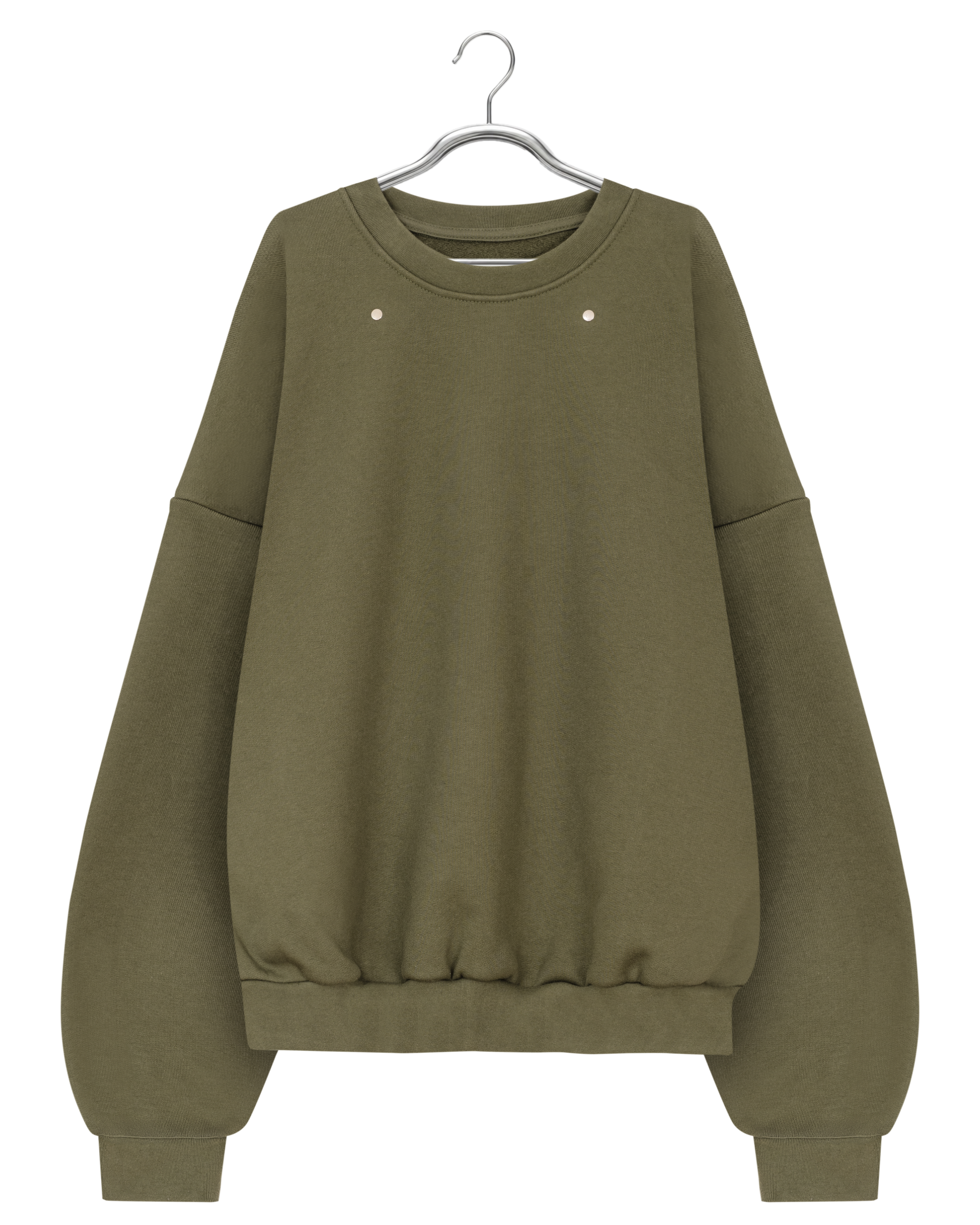 EVERGREEN LOOSE METAL RIVET CREWNECK Image