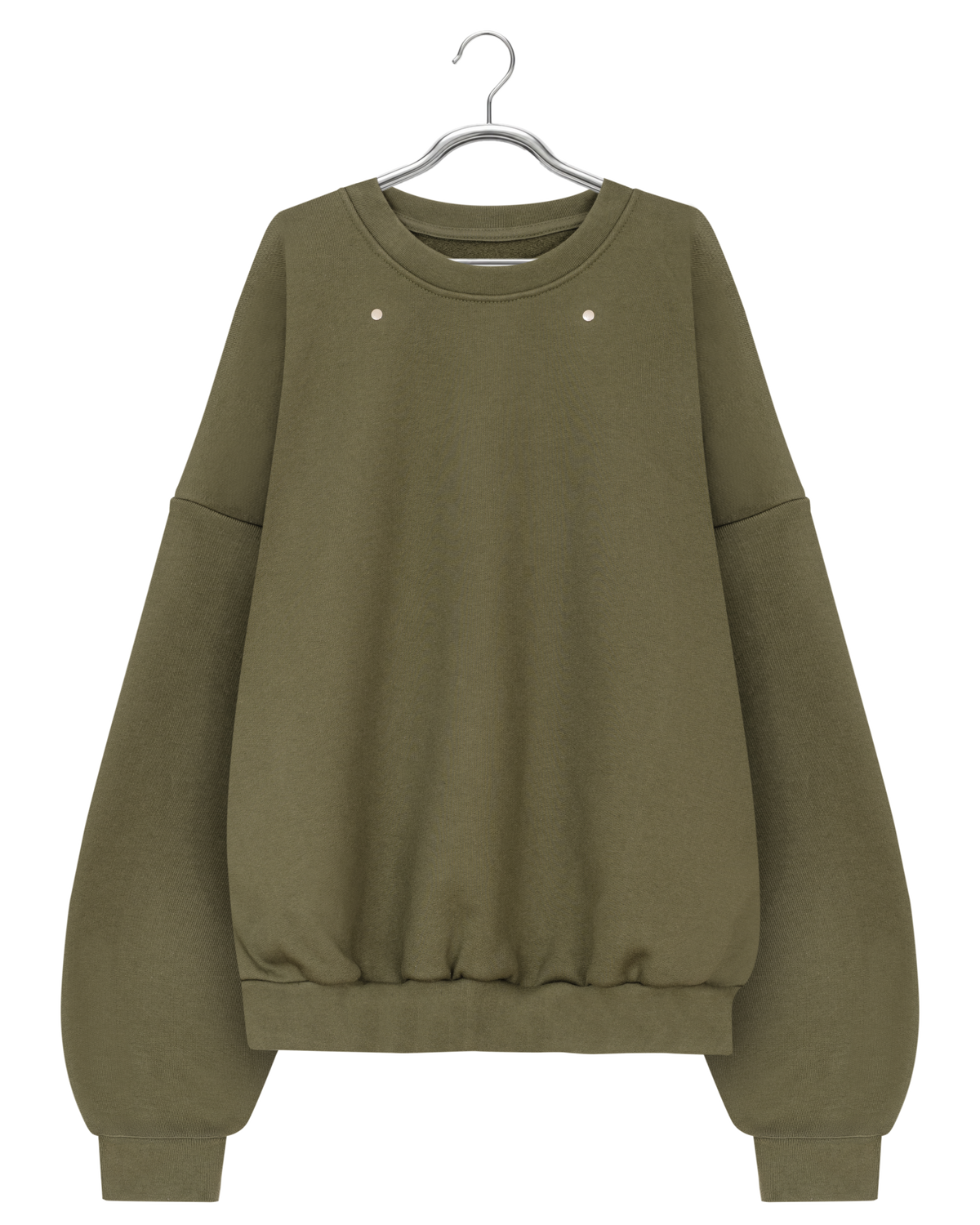 EVERGREEN LOOSE METAL RIVET CREWNECK — 1
