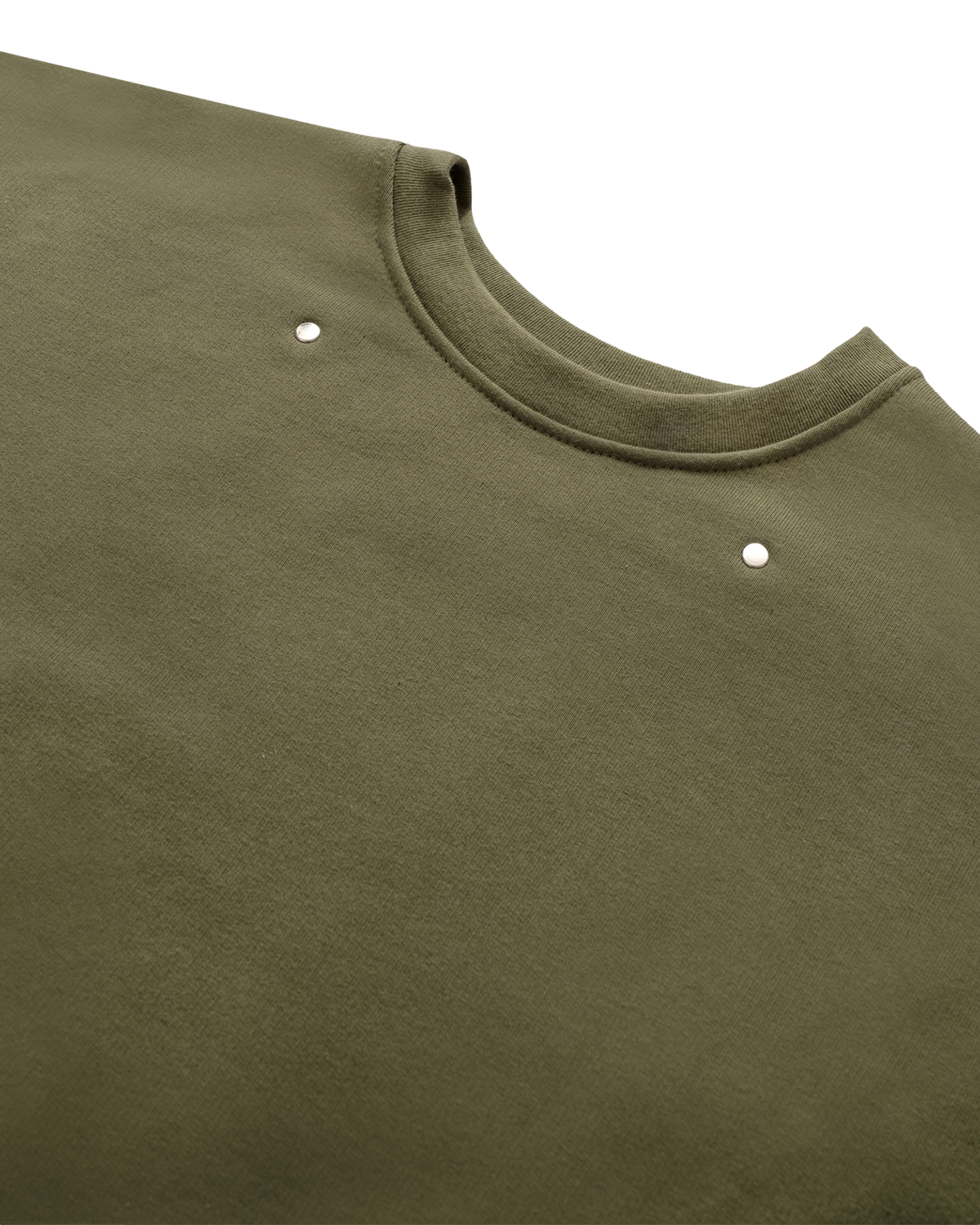 EVERGREEN LOOSE METAL RIVET CREWNECK — 3