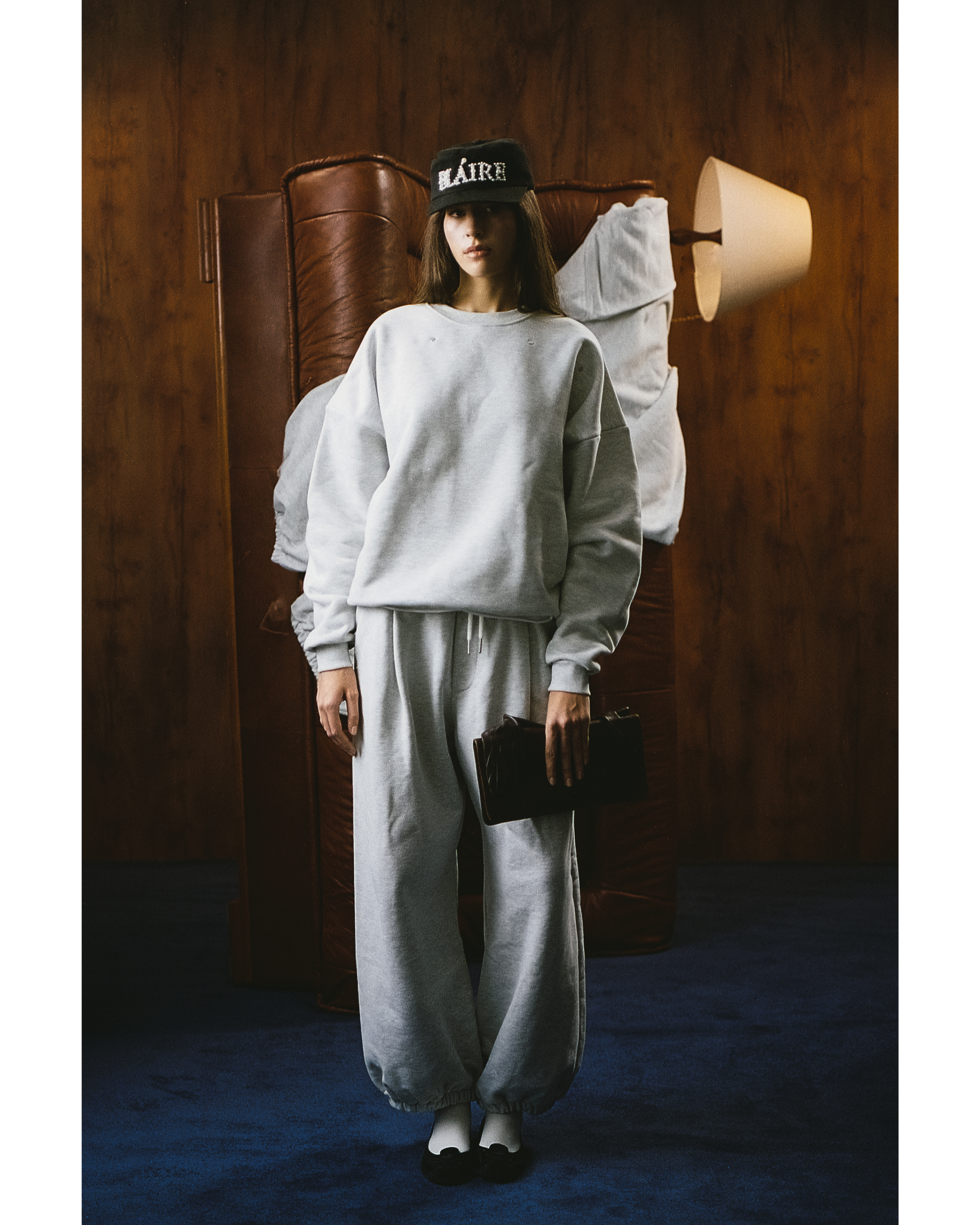 EVERGREEN WIDE LEG PLEATED SWEATPANTS Image 5