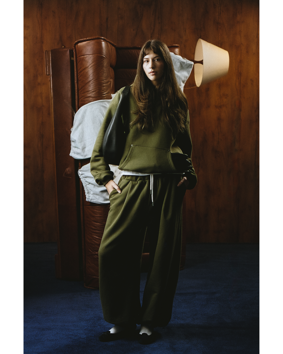 EVERGREEN WIDE LEG PLEATED SWEATPANTS — 4